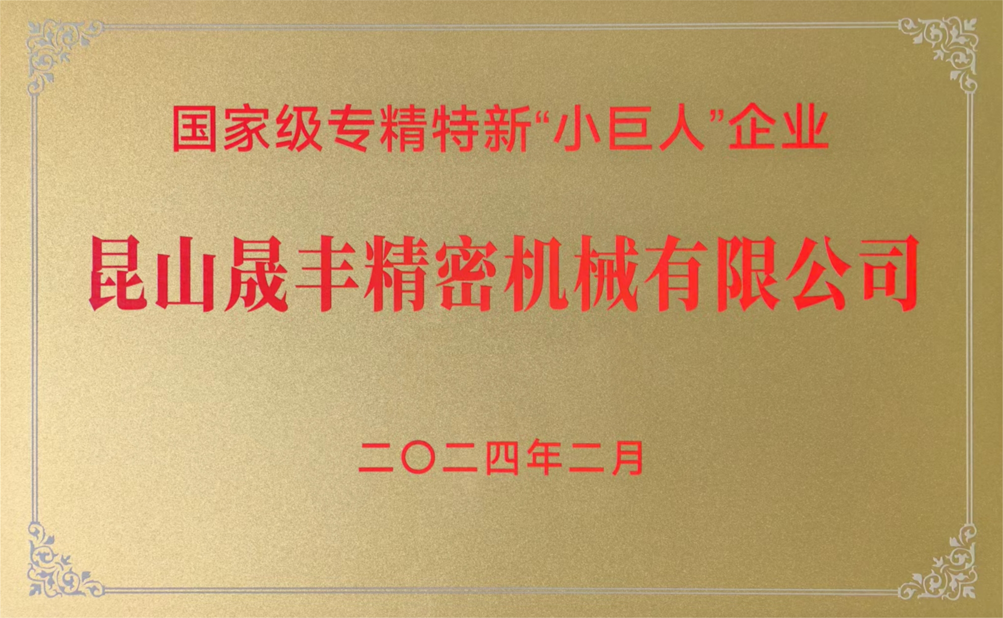 國(guó)家級(jí)專精特新“小巨人”企業(yè)證書